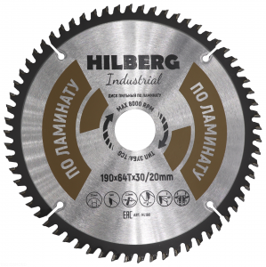 Диск пильный по ламинту 210*30*80Т Hilberg Industrial TRIO-DIAMOND