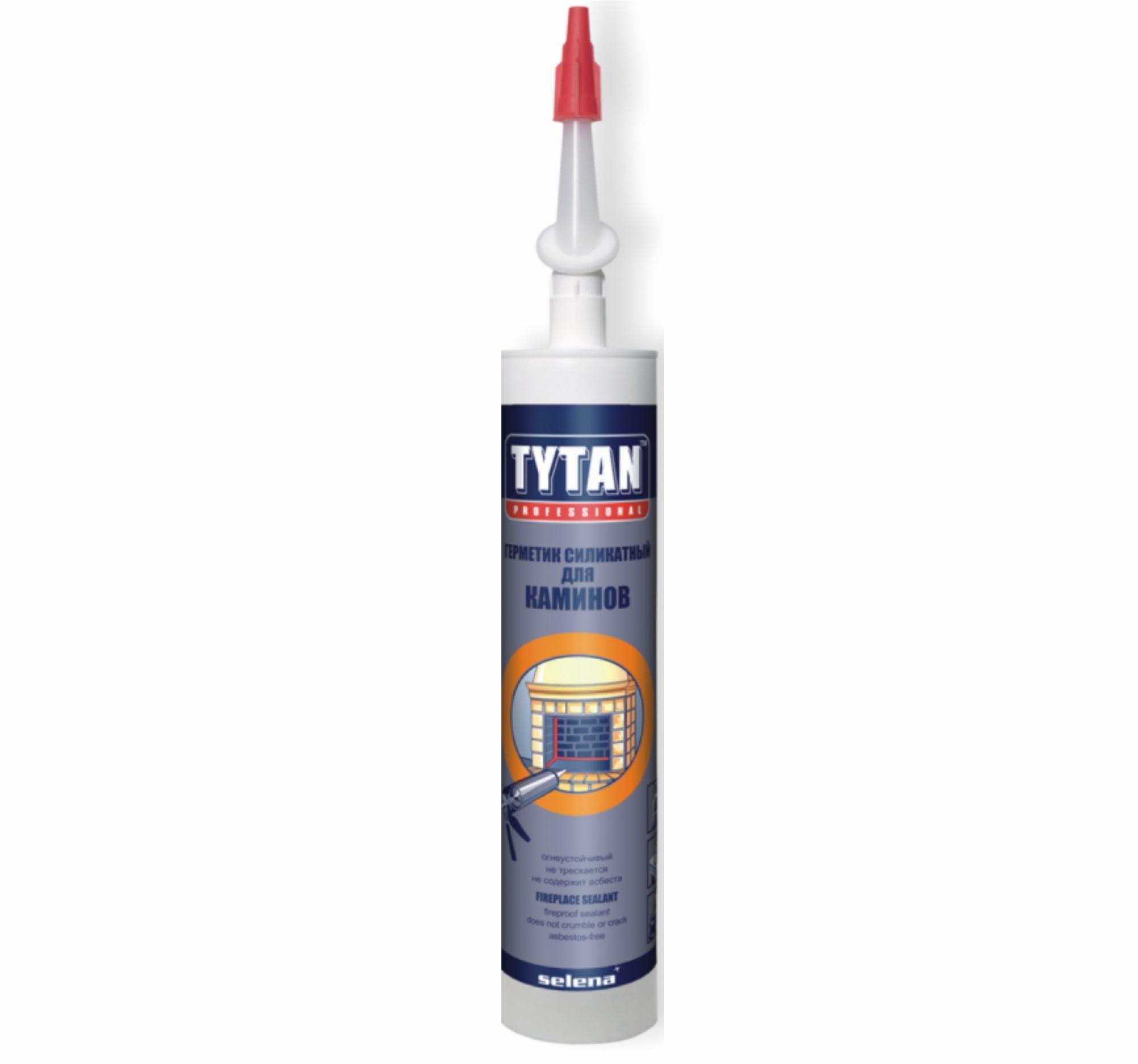 Герметик огнестойкий для каминов силикатный TYTAN Professional (310мл)  (12шт) - Интернет-магазин Русские гвозди