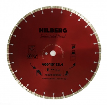 Диск     400 х 25,4 х 10/12мм  сегмент-турбо Hilberg Industrial Hard HI809 TRIO-DIAMOND