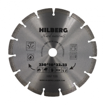Диск    230 х 22,23 сегмент  Hilberg Hard Materials Лазер HM106