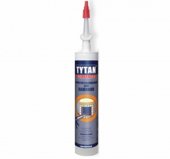 Герметик  огнестойкий   для каминов  силикатный "TYTAN Professional" (310мл) (12шт)