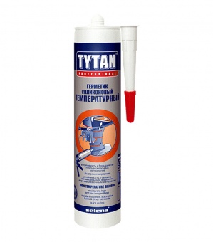 Герметик  высокотемпературный  силиконовый  красный "TYTAN Professional" (280мл) (12шт)
